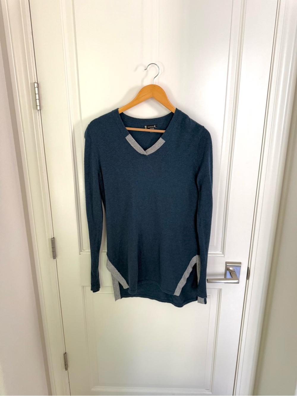 Smartwool Merino Wool Shadow Pine Tunic Sweater Dress Teal Blue Grey Wms Medium